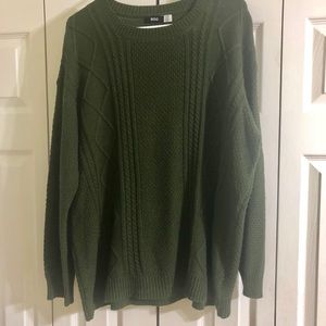 Green Cable Knit Sweater